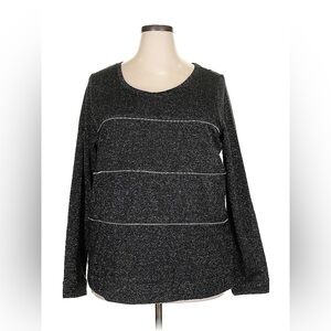 NWT Lane Bryant Black Top with Silver Accents size 18/20